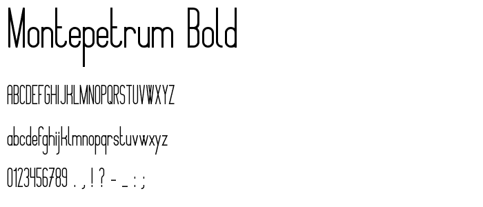 Montepetrum Bold font